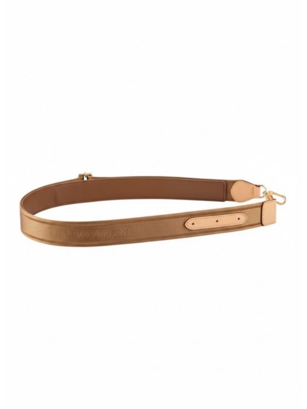 Louis Vuitton Brown & Beige Adjustable Belt Strap One Size